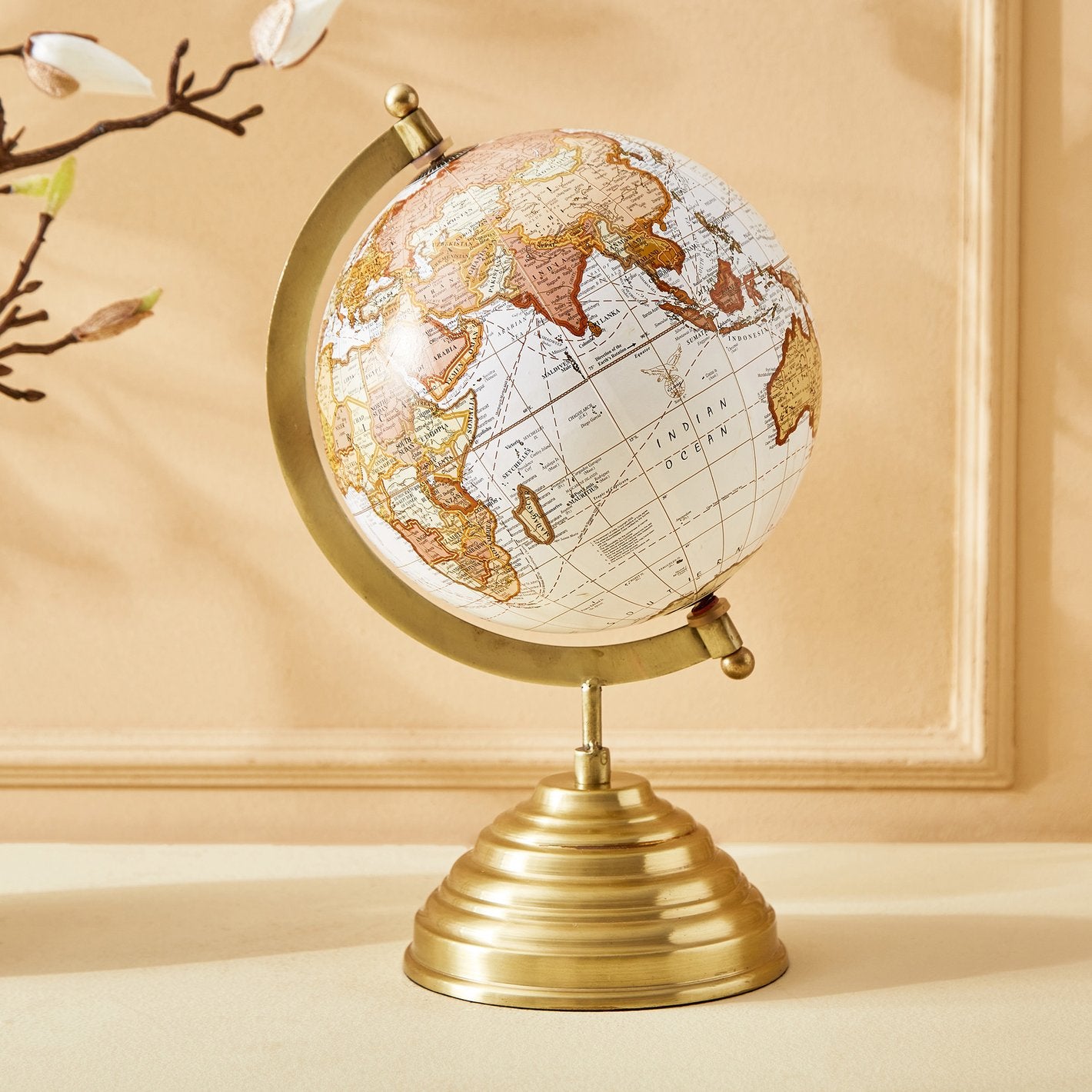 Metal Globe Table Accent