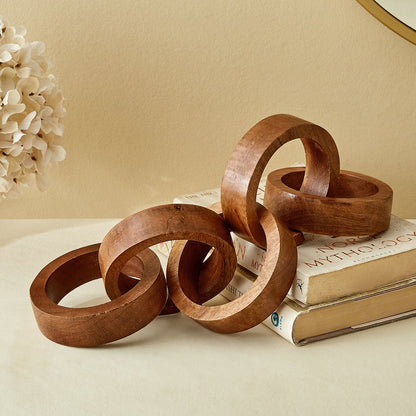 Wood Chain Link Table Accent