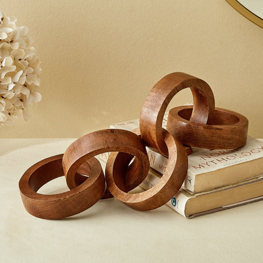 Wood Chain Link Table Accent