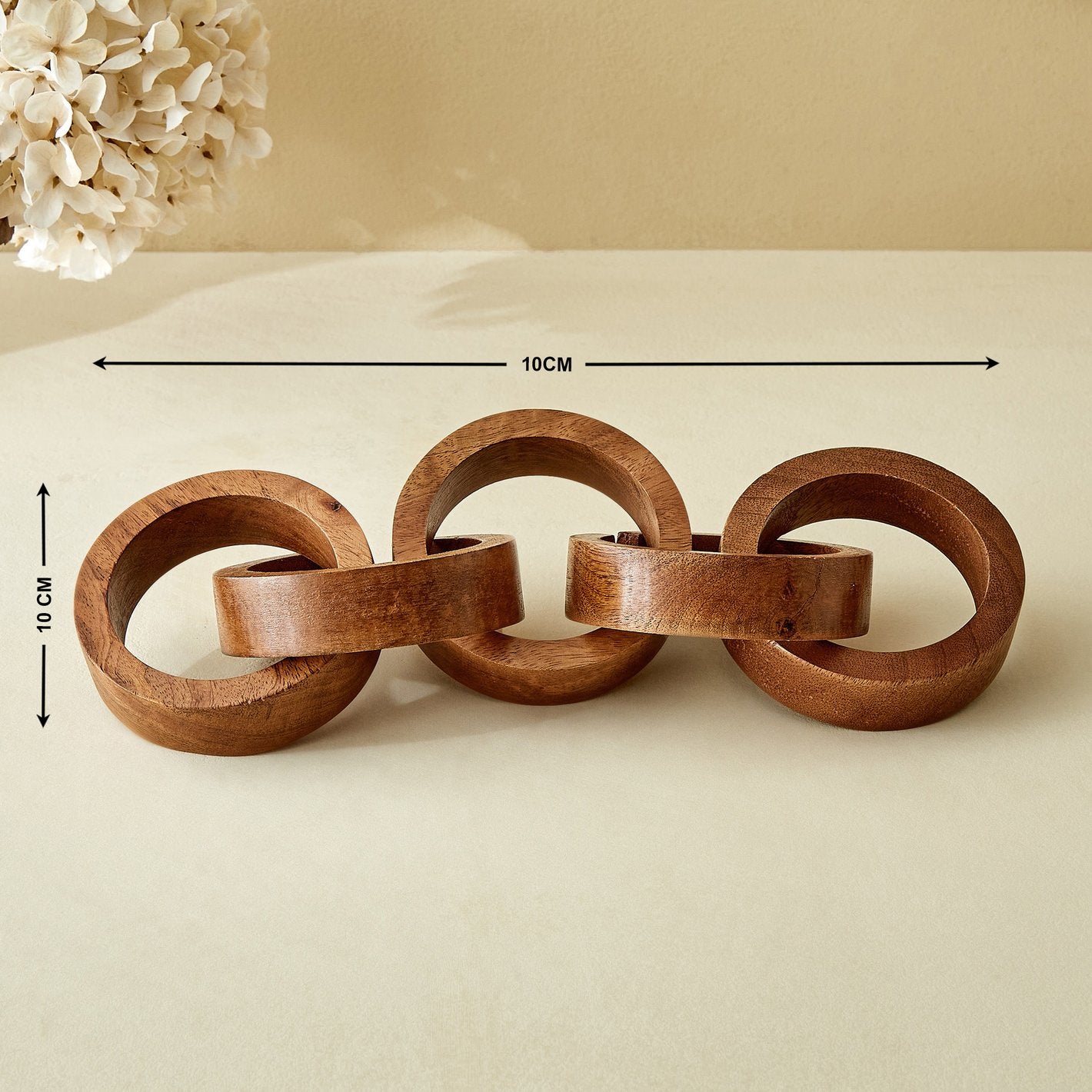 Wood Chain Link Table Accent