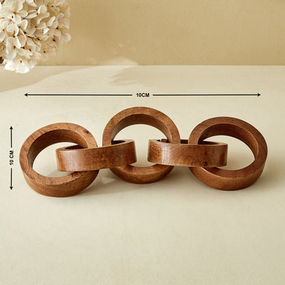 Wood Chain Link Table Accent