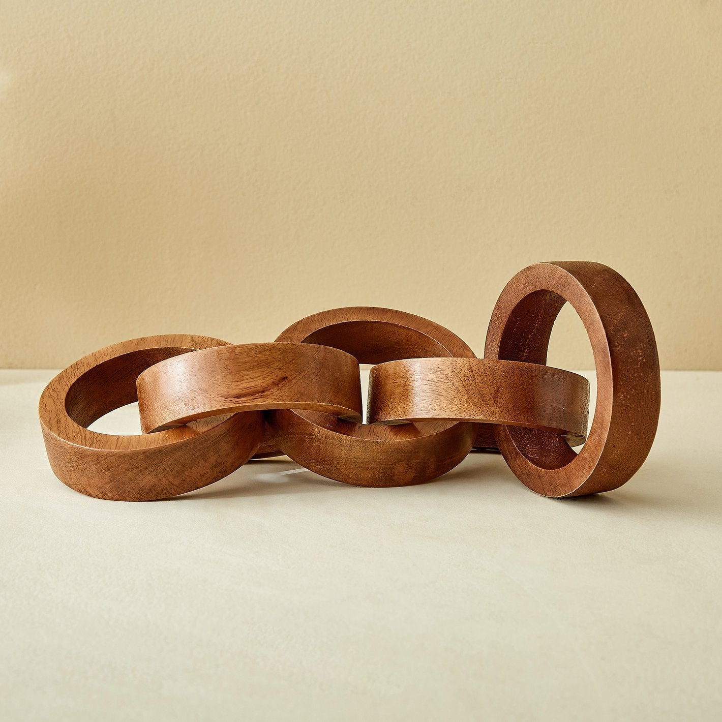 Wood Chain Link Table Accent