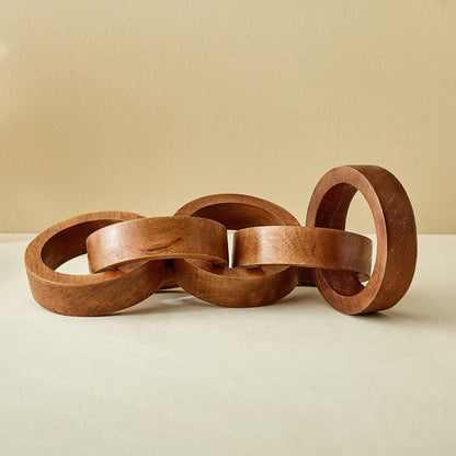 Wood Chain Link Table Accent