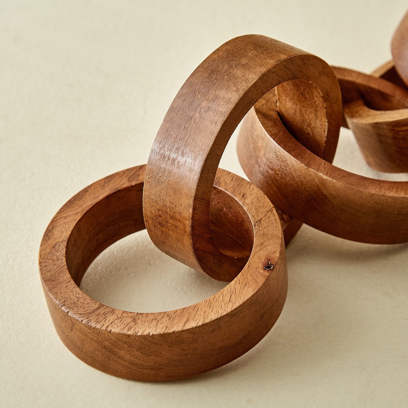 Wood Chain Link Table Accent