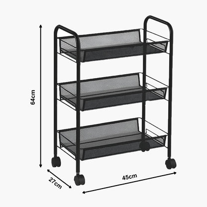 Metal 3-Tier Storage Trolley